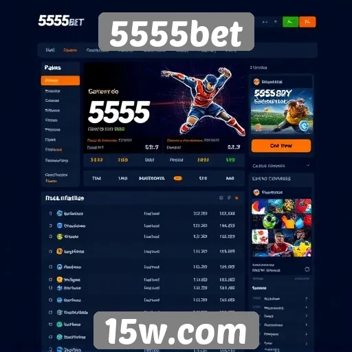 Avaliação da interface do site 5555bet